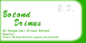 botond drimus business card